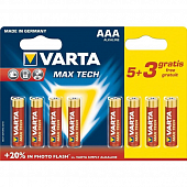 Батарейки алкалиновые VARTA LongLife Max Power LR03/8BP AAA