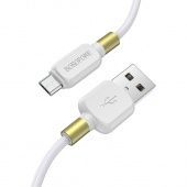 Дата-кабель BOROFONE BX59 Micro (1 м, 2.4 A) цвет: белый