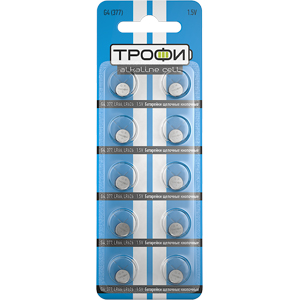 Батарейки часовые Трофи AG4/LR626/LR66 10BP