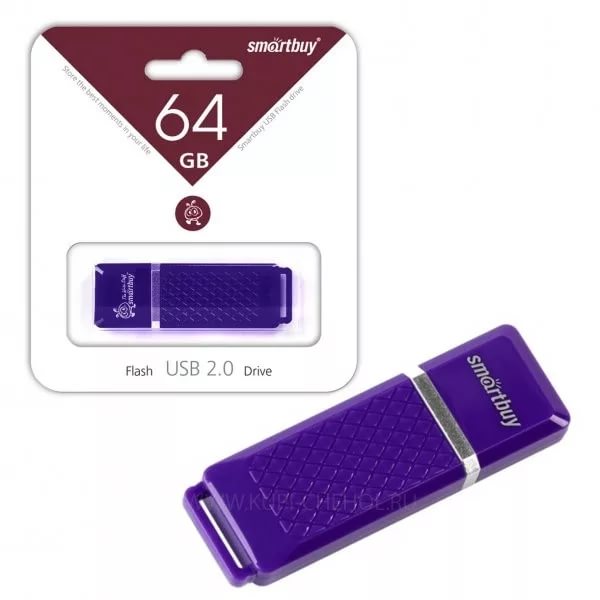 USB флэш-диск Smart Buy 64GB Quartz series, цвет фиолетовый
