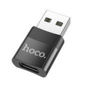 Адаптер Hoco UA17 USB - Type-C цвет: черный