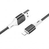 Дата-кабель Borofone BX79 Lightning (силиконовый 1м., 2.4A), цвет: черный