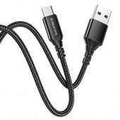 Дата-кабель BOROFONE BX54 Micro (1м.,нейлон 2.4A) цвет: черный