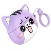 Беспроводные наушники Hoco EW48 TWS цвет: пурпурный кот
