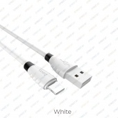 Дата-кабель Hoco X27 Lightning (1.2 м., поддержка зарядки 2,4A) цвет: белый