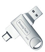 USB флэш-диск BreezyTech OTG120 (64GB) 3.0 цвет: металлик