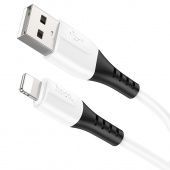 Дата-кабель Hoco X82 Lightning (силиконовый 1м., 2.4A) цвет: белый