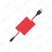 Дата-кабель Hoco X21 Lightning (силиконовый, 1 м., 2.0A) цвет: красный