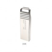 USB flash накопитель Borofone 16Gb BUD1 USB2.0 корпус металл, цвет: серебристый