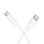 Дата-кабель Hoco X124 Type-C to Type-C (60W,силиконовый,1 м) цвет: белый