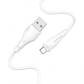Дата-кабель BOROFONE BX18 Micro (3м., 1,6A), цвет: белый