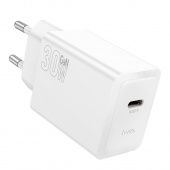 Сетевое зарядное устройство Hoco N70 (PD30W Type-C)  цвет: белый