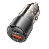 Автомобильное ЗУ Borofone BZ20A (USB:QC3.0+Type-C,83W) цвет: черный