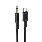 Акустический кабель Borofone BL25B  Type-C - AUX (1.0 м) цвет: черный 
