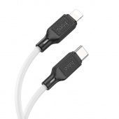 Дата-кабель Hoco X90 Type-C to Lightning (силиконовый PD 20W, 1 м), цвет: белый