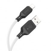 Дата-кабель Hoco X90 Lightning (силиконовый 1м., 2.4A) цвет: белый