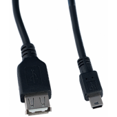 VS Кабель USB2.0 A розетка - Mini USB вилка, длина 1 м. (U210)