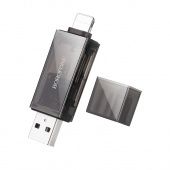 Картридер Borofone DHB03 (USB 2.0/iPhone) цвет: черный