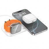 Беспроводное зарядное устройство CW65 North 3 в 1 настольное цвет: белый