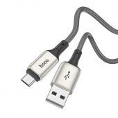 Дата-кабель Hoco X66 Micro (1 м, 2.4 A) цвет: серый