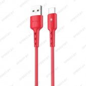 Дата-кабель Hoco X30 Type-C (1.2 м., индикатор вкл., 2.0A) цвет: красный