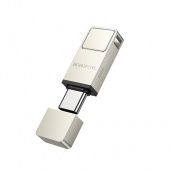 USB-C(Type-C) флэш-диск Borofone BUD6 32Gb  (USB 3.0 металл) цвет: металлик