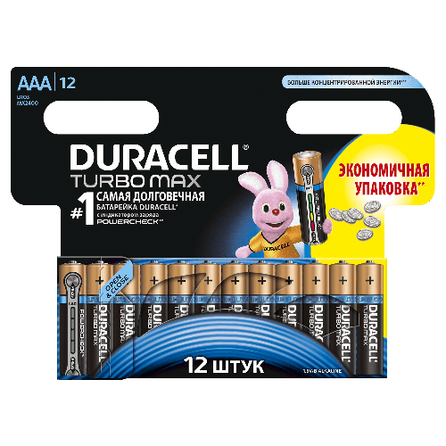 Батарейки алкалиновые DURACELL ULTRA POWER LR03/MX2400 12BP AAA