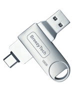 USB флэш-диск BreezyTech OTG120 (128GB) 3.0 цвет: металлик