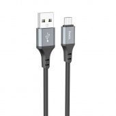 Дата-кабель Hoco X92 Micro (силиконовый 3 м) цвет: черный