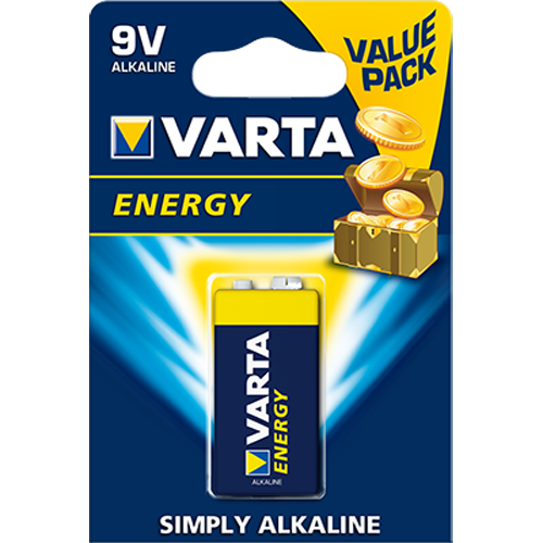 Батарейки алкалиновые VARTA Energy 6LR61/BP Крона