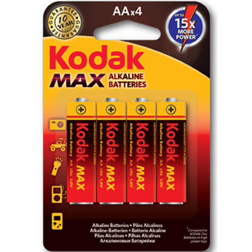 Батарейки Kodak Max Alkaline LR6/4BP AA