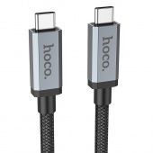 Кабель Hoco US06 USB3.2 Type-C HD (нейлон 2м.,20 Гбит/с,100W), цвет: черный