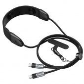 Дата-кабель Hoco U145  Type-C to Type-C (100W,1,4 m + массажер для шеи) цвет:черный