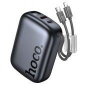 Внешний аккумулятор Hoco Q55  10000 mAh (22.5W+PD20W + 2 кабеля) цвет: металлик                                         