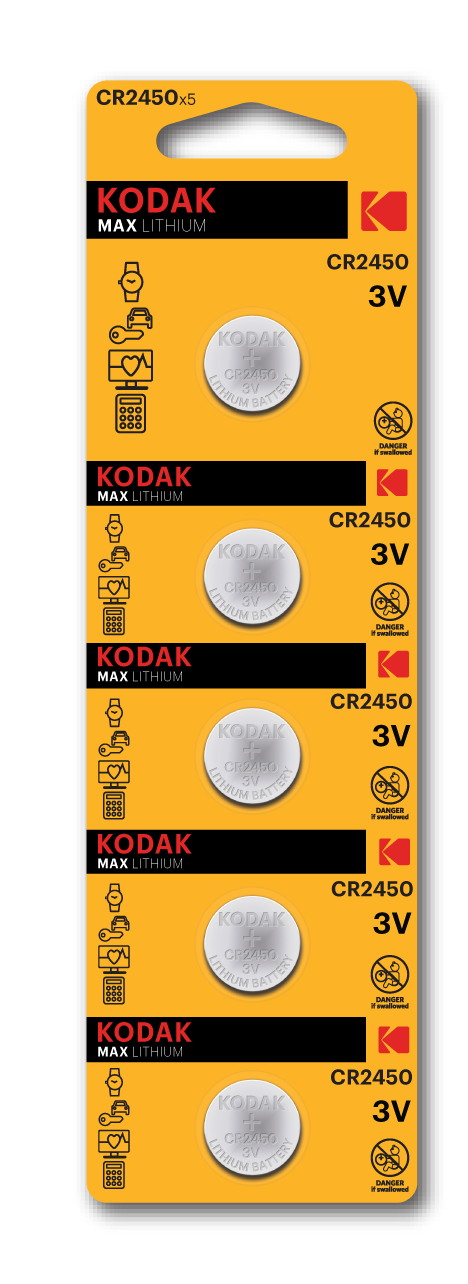 Литиевые батарейки Kodak Lithium CR2450/5BP ᐅ купить в Минске