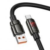 Дата-кабель Hoco U143  Type-C (5A,быстрая зарядка 1.2 м) цвет: черный