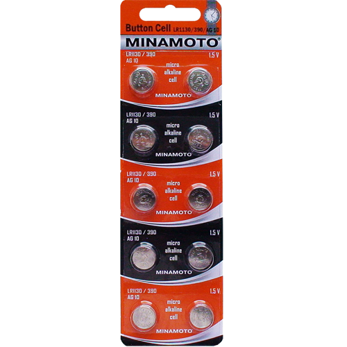 Батарейки часовые MINAMOTO LR1130/360/AG10