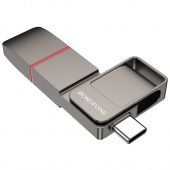 Type-C+USB флэш-диск Borofone BUD8 256Gb (USB3.2) цвет: металлик