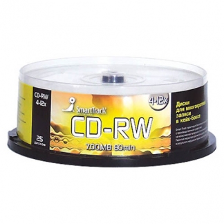 Диск CD-RW Smart Track 80min 4-12x CB-25