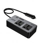 Автомобильное ЗУ Hoco Z66  (PD66W/1C2A - 200W+2 розетки) с функцией инвертора цвет: черный