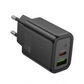 Сетевое зарядное устройство Hoco N63 (QC3.0 +PD30W Type-C) цвет: черный