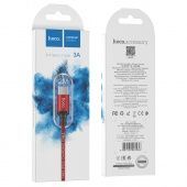 Дата-кабель Hoco X14 Type-C (2.0 м., 3.0A, нейлон) цвет: красный