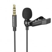 Микрофон Borofone BFK11 Jack 3.5 мм на клипсе 2 м. цвет: черный