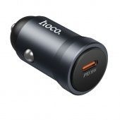 Автомобильное ЗУ Hoco Z62A (PD30W) цвет: металлик  