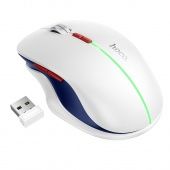 Мышь беспроводная Hoco GM40 (BT+2.4G+RGB подсветка,400 mAh) цвет: белый