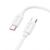 Дата-кабель Hoco X115 Type-C to Type-C (240W,1 м) цвет: белый