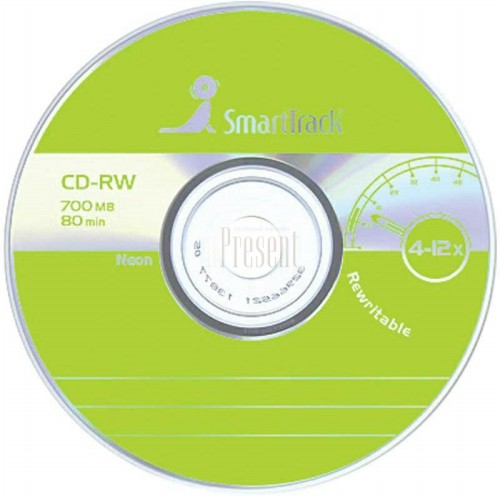 Диск CD-RW Smart Track 80min 4-12x Конверт-1(Б)