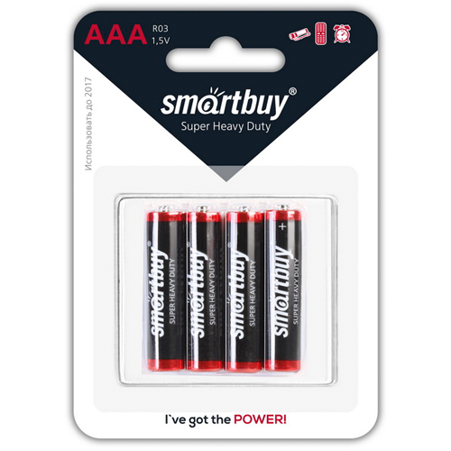 Батарейки SMARTBUY R03/4BР AAA