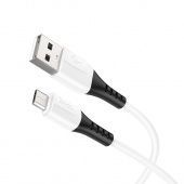 Дата-кабель Hoco X82 Micro (силиконовый 1м., 2.4A) цвет: белый