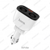 Автомобильное ЗУ Hoco Z28  (2USB: 3.5A, дисплей, 2 прикуривателя)